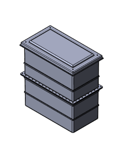 601 Litre GRP Two Piece Water Tank - Insulated