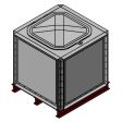 1000 Litre GRP Sectional Water Tank with Internally Flanged Base (IFB) - 1x1x1