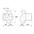 Grundfos UPS 25-55N (180) Hot Water Service Circulator