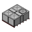 5000 Litre GRP Sectional Water Tank with Internally Flanged Base (IFB) - 2.5X2X1