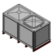 2000 Litre GRP Sectional Water Tank with Internally Flanged Base (IFB) - 2X1X1