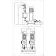 DAB 2 KVC AD 30/50M Twin Pump Booster Set