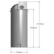 Pedrollo Powertank Utility 750L Variable Speed - Dimensions