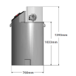 Pedrollo Powertank Utility 500L Variable Speed - Dimensions