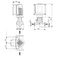 Grundfos TPE 40-90/2-A-F-A-BQQE Variable Speed Single Stage In-Line Pump