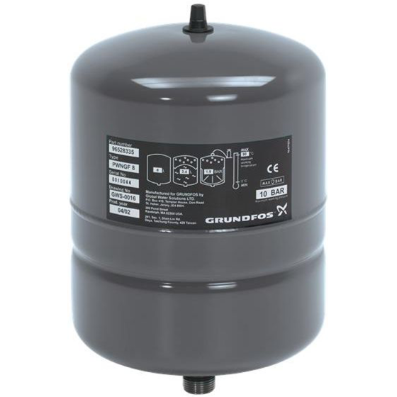 Grundfos GT-H 8 Litre Vertical Expansion Vessel - 10 Bar