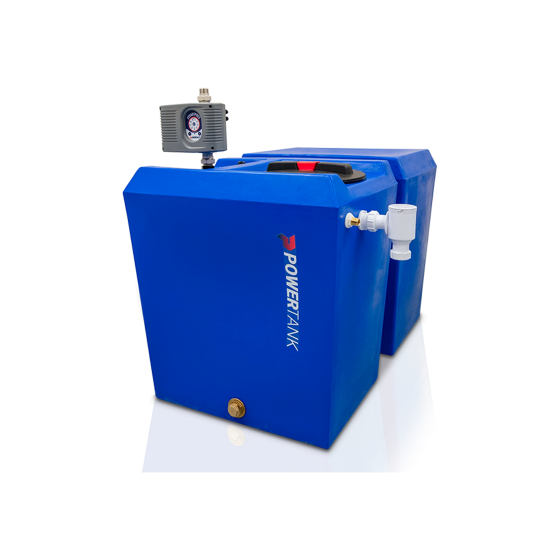 Pedrollo Powertank Rectangular 500 Litre (Variable Speed) TWIN Booster Set
